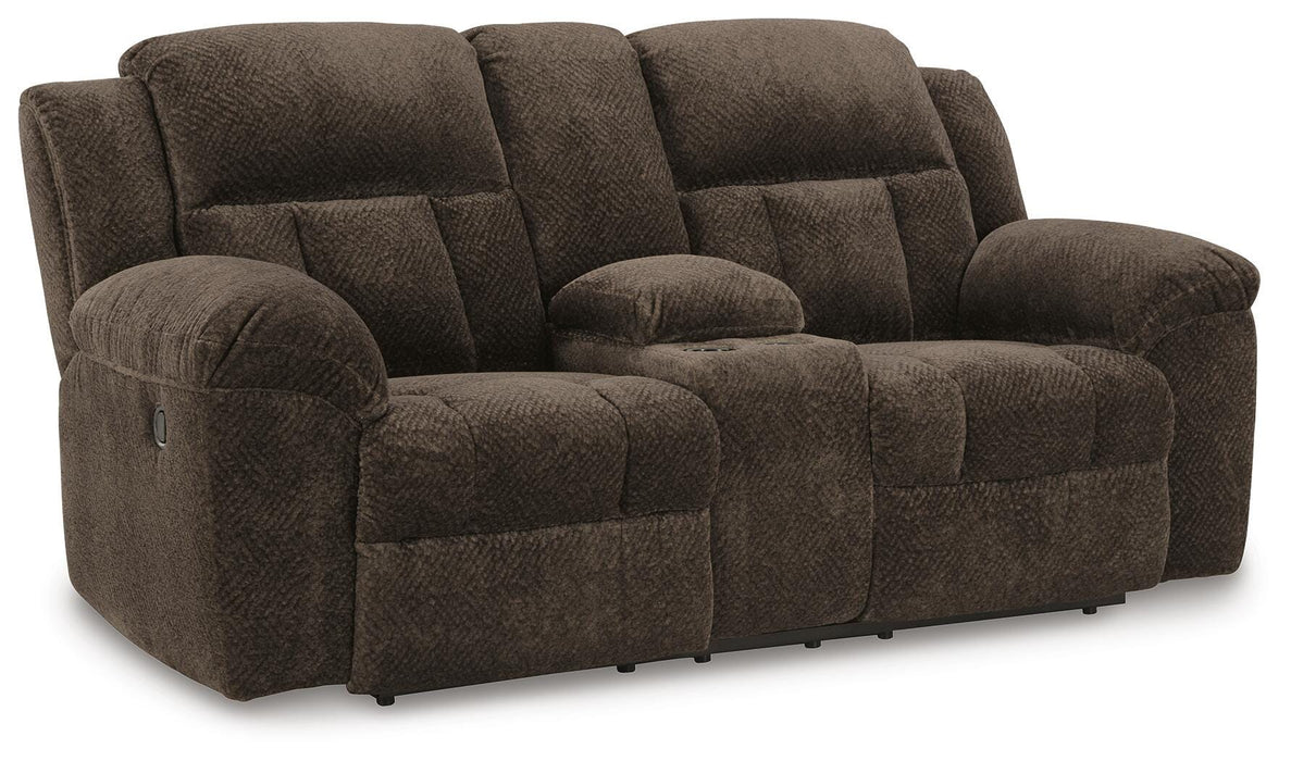 Frohn Reclining Loveseat with Console - LasVegasFurnitureOnline.com