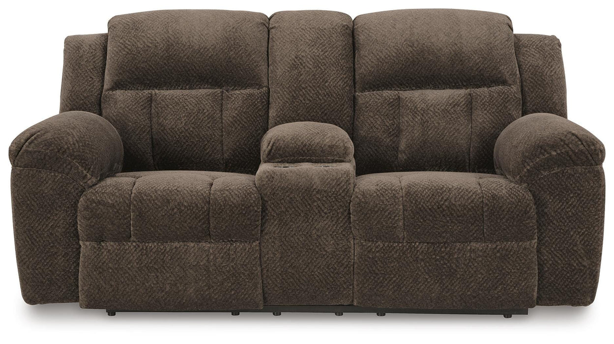 Frohn Reclining Loveseat with Console - LasVegasFurnitureOnline.com