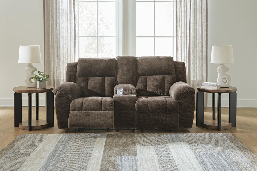 Frohn Reclining Loveseat with Console - LasVegasFurnitureOnline.com