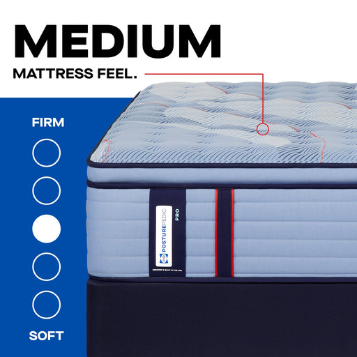 Sealy Posturepedic Pro Spring Dupont II 15" Medium Euro Pillowtop Mattress