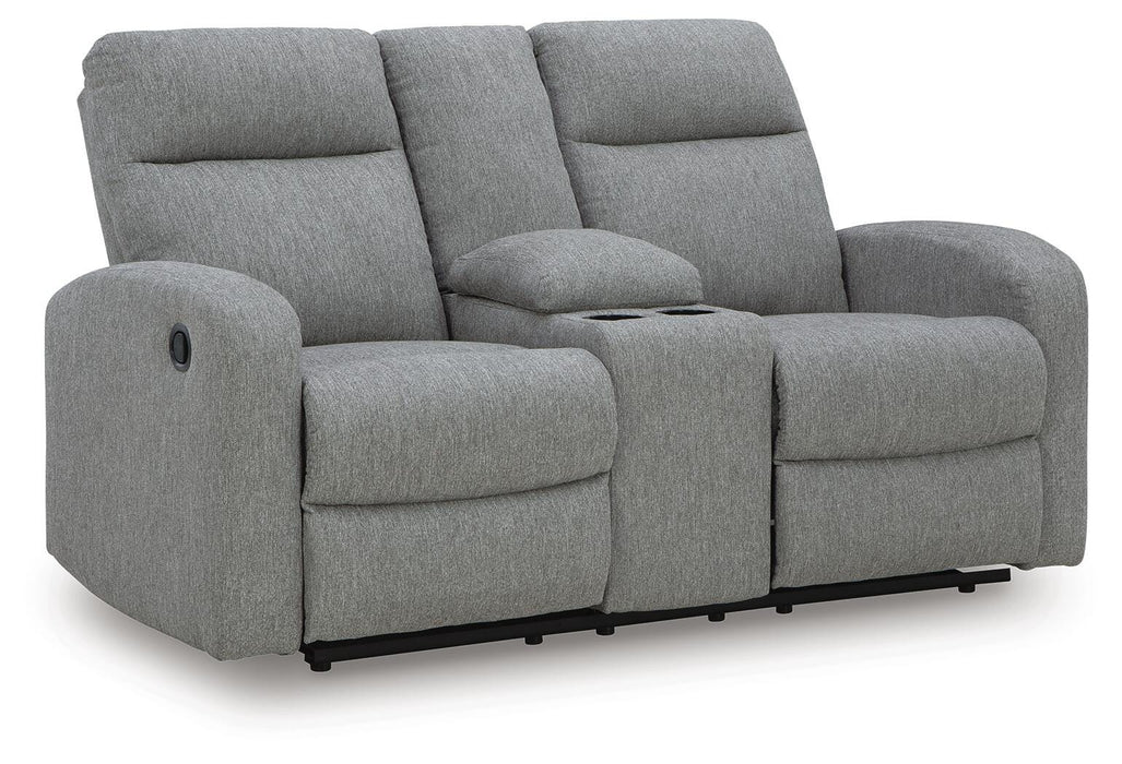 Gauntlet Reclining Loveseat with Console - LasVegasFurnitureOnline.com