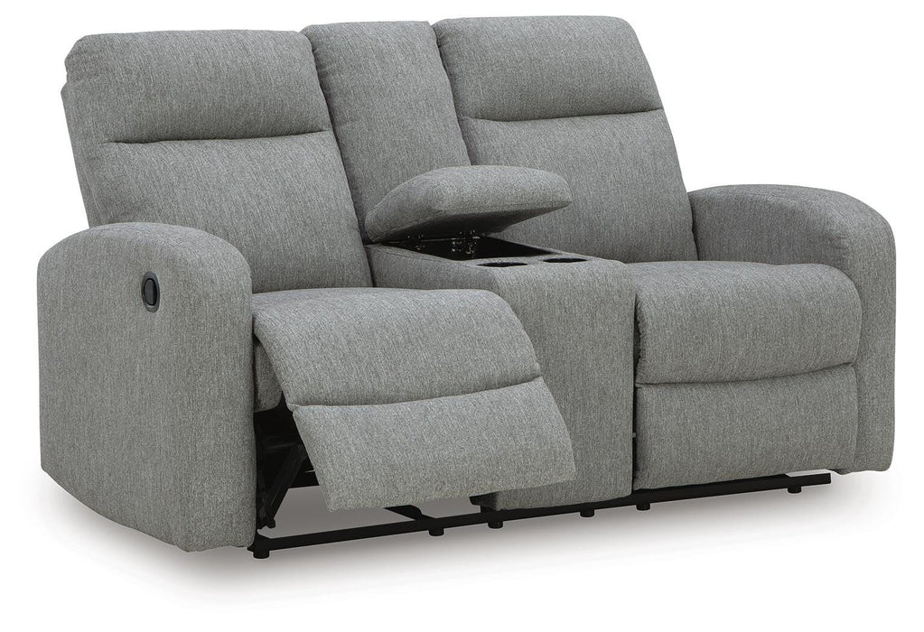 Gauntlet Reclining Loveseat with Console - LasVegasFurnitureOnline.com