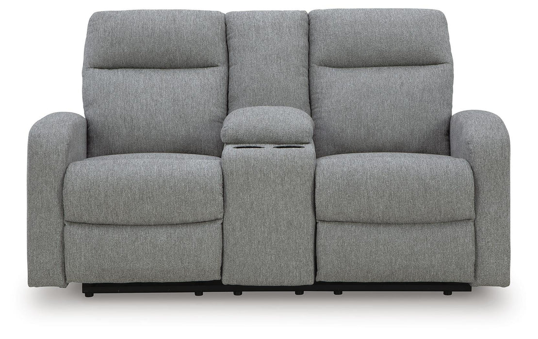 Gauntlet Reclining Loveseat with Console - LasVegasFurnitureOnline.com