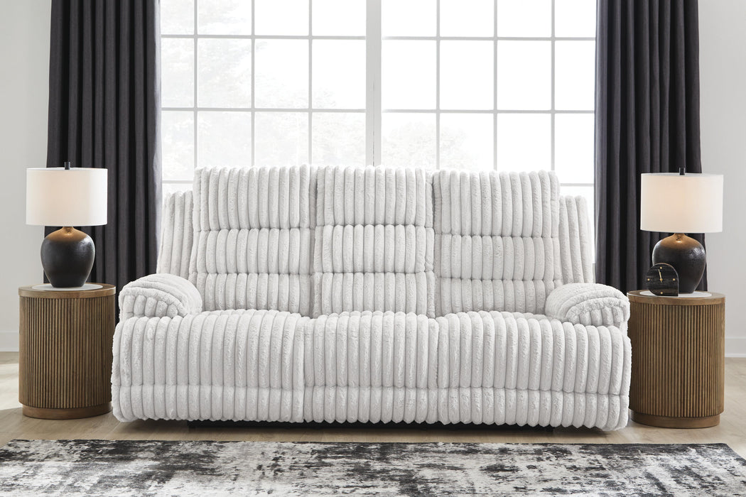 Rhines Falls Power Reclining Sofa with Drop Down Table - LasVegasFurnitureOnline.com