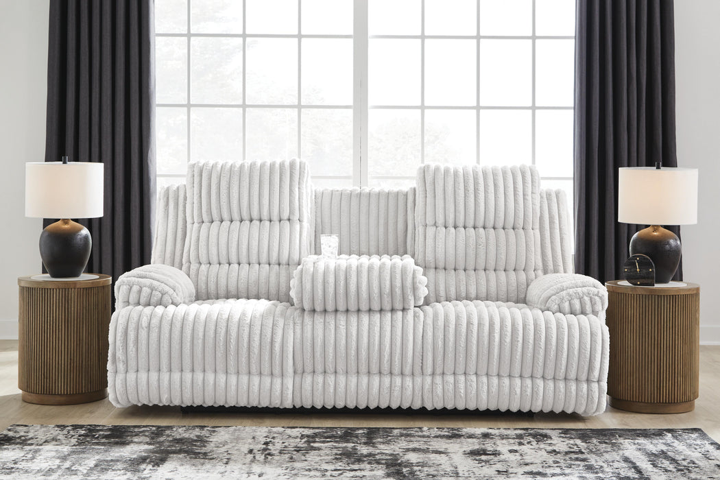 Rhines Falls Power Reclining Sofa with Drop Down Table - LasVegasFurnitureOnline.com