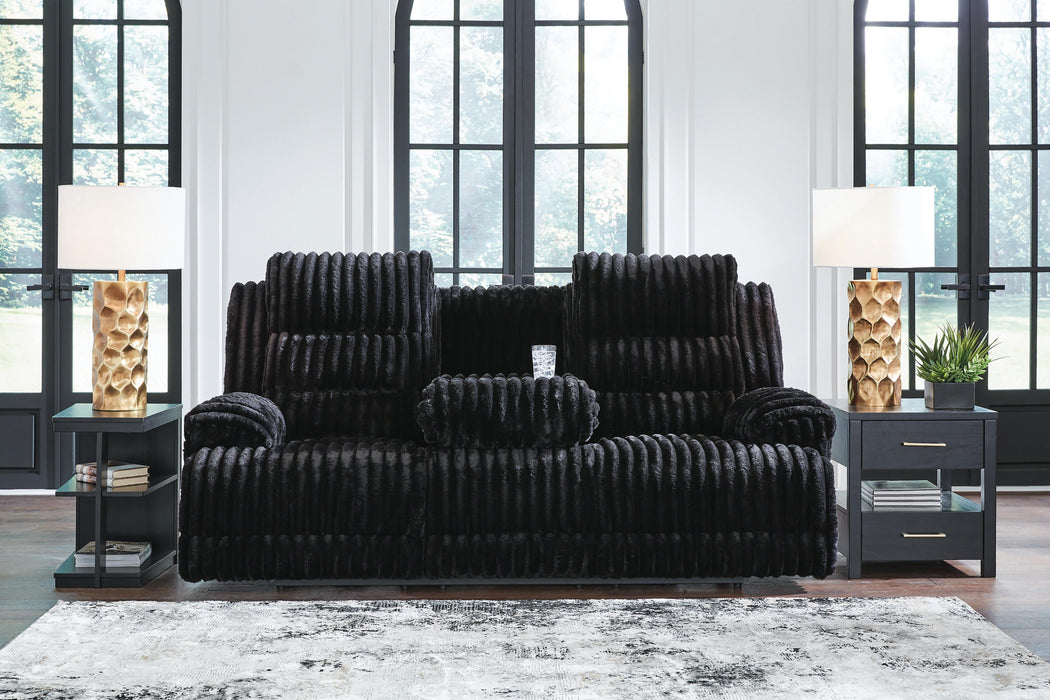 Rhine Falls Power Reclining Sofa with Drop Down Table - LasVegasFurnitureOnline.com
