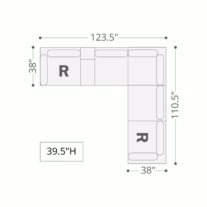 Mattheus Power Sectional with Console + 2 Recliners - Sectional | Las Vegas Furniture Online - View 21