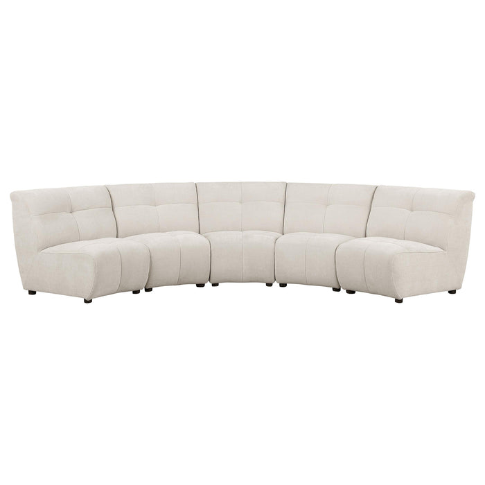 Charlotte Upholstered Modular Sectional Sofa Ivory