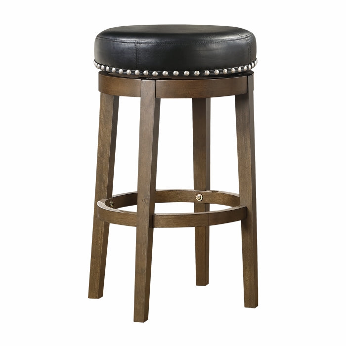 5681BLK-29 - Round Swivel Pub Height Stool, Black - LasVegasFurnitureOnline.com