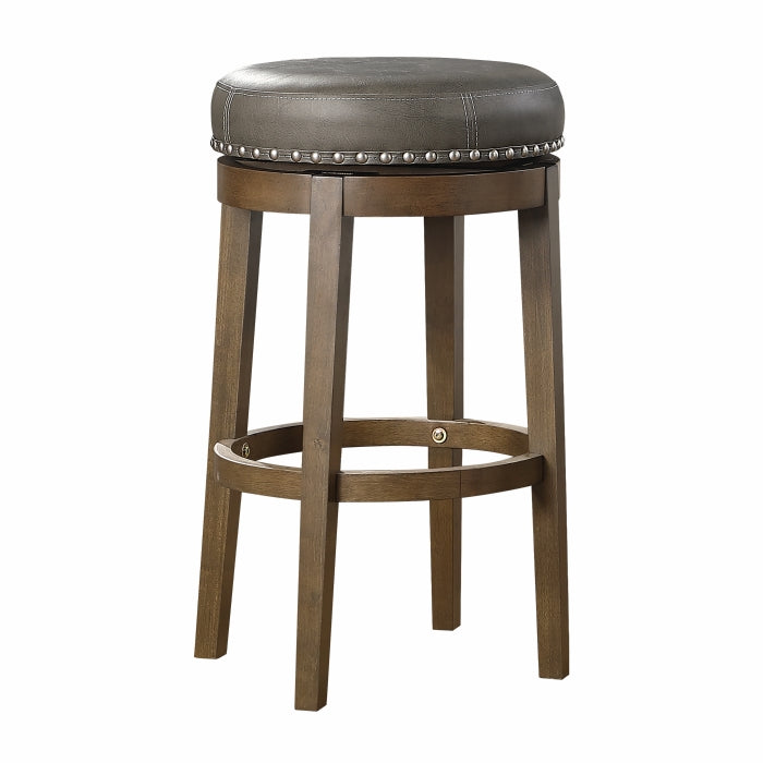 5681GRY-29 - Round Swivel Pub Height Stool, Gray - LasVegasFurnitureOnline.com