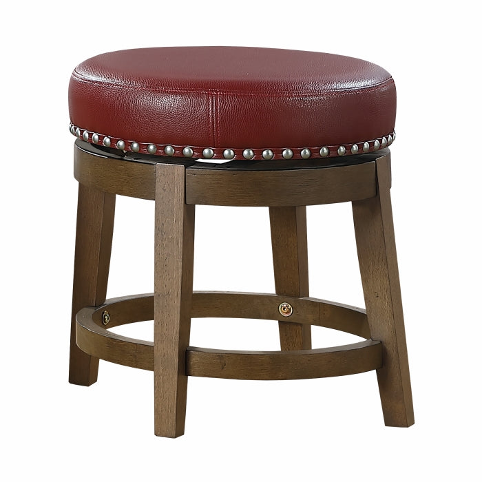 5681RED-18 - Round Swivel Stool, Red - LasVegasFurnitureOnline.com