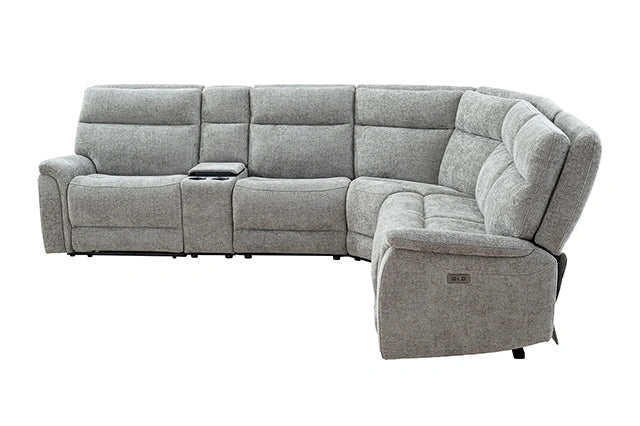 Mattheus Power Sectional with Console + 3 Recliners - Sectional | Las Vegas Furniture Online - View 50