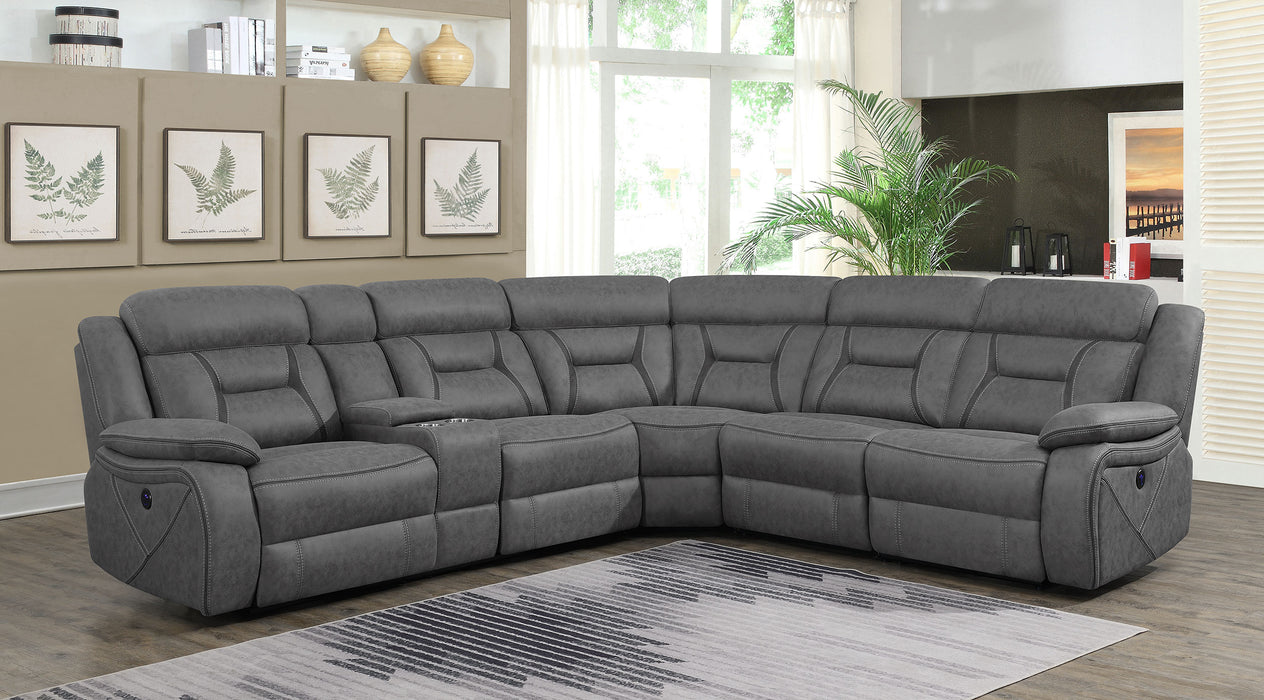 Higgins Reclining Grey Sectional