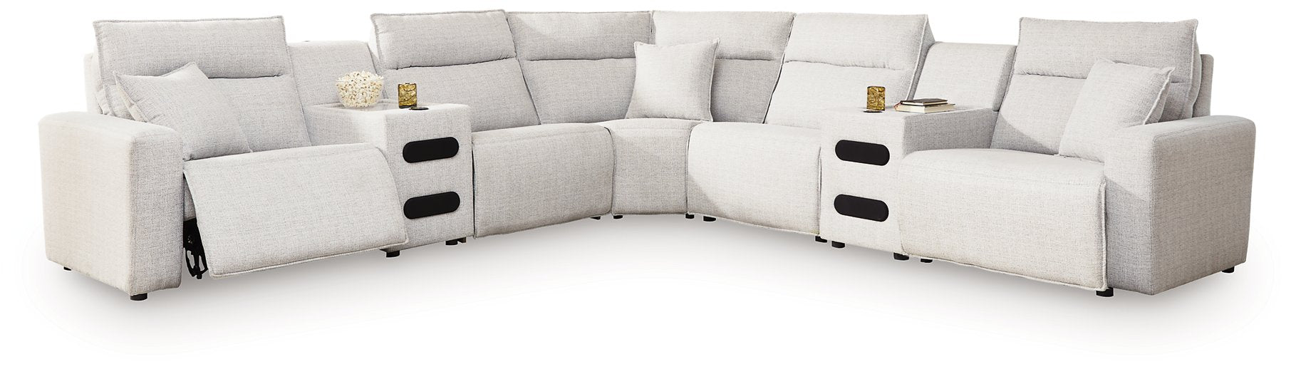 Modmax II Power Reclining Sectional with Audio Consoles - LasVegasFurnitureOnline.com
