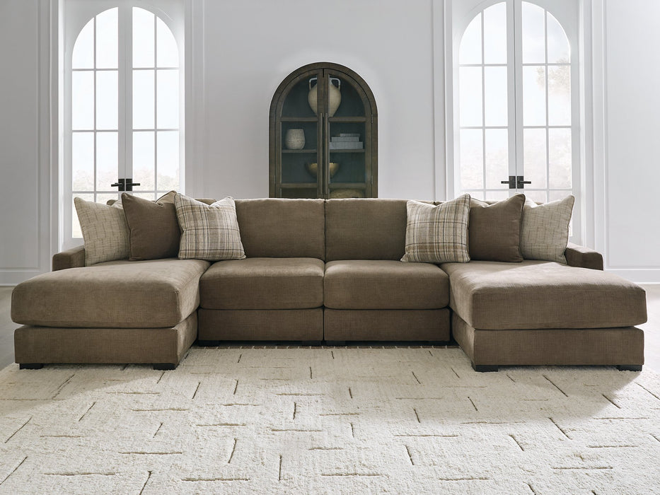 Camellia-Court Double Chaise Sectional - LasVegasFurnitureOnline.com