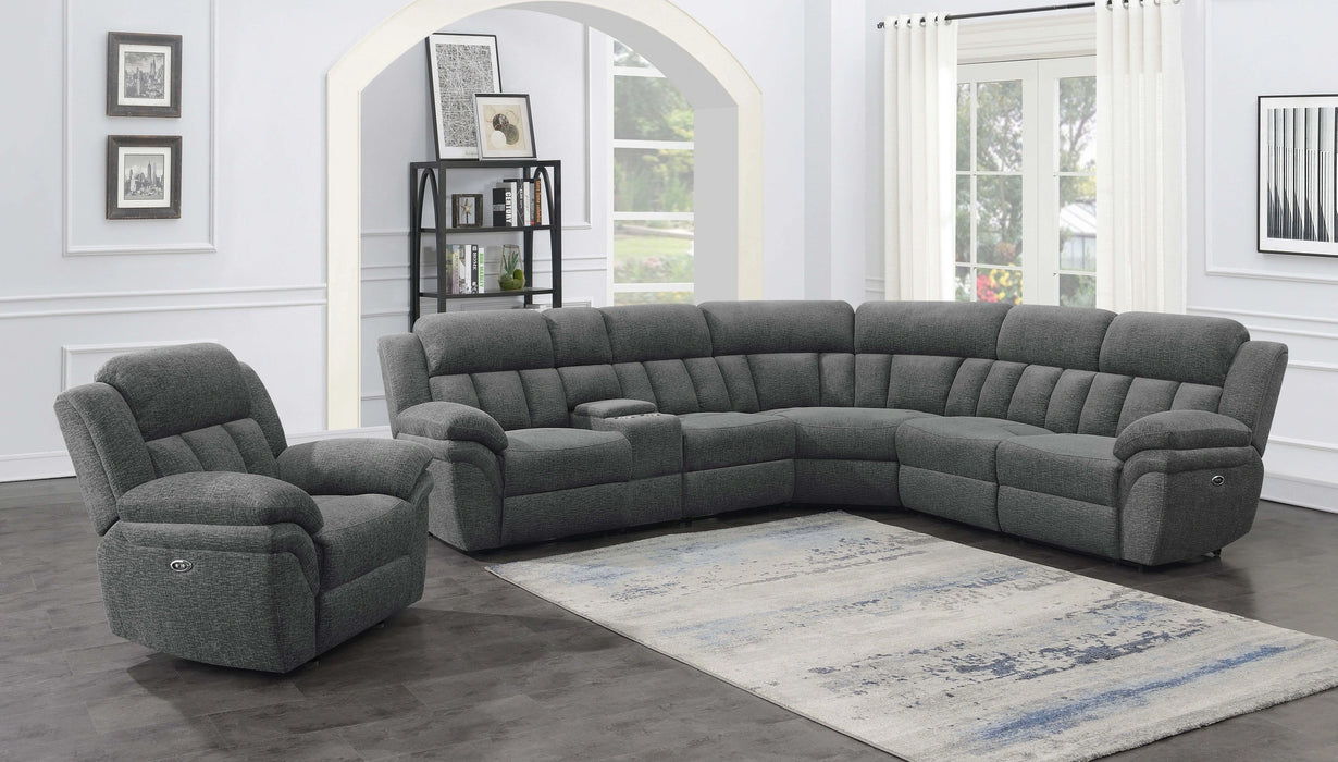 Bahrain Modular Power Reclining Sectional Sofa (Armless Chair, Armless Return Piece, Console, Left Return Piece, Right Return Piece and Wedge)