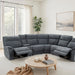 Mattheus Power Sectional with Cooler + 3 Recliners - Sectional | Las Vegas Furniture Online