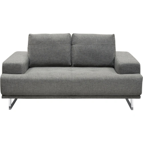 Russo Loveseat w/ Adjustable Seat Backs in Space Grey Fabric