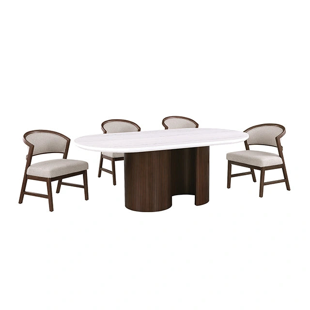 Narvik 5 Pc. Dining Table Set FM37026BR-OT-5PC-WH - Dining Table Set | Las Vegas Furniture Online - View 13