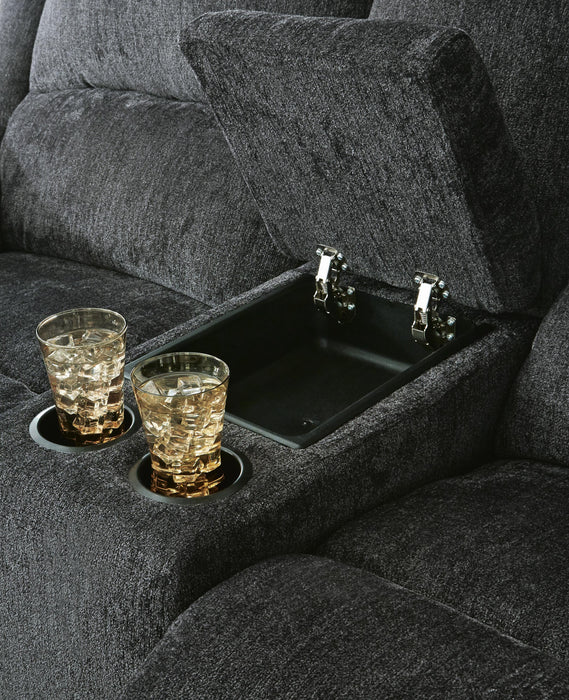 Draycoll Power Reclining Loveseat with Console - LasVegasFurnitureOnline.com