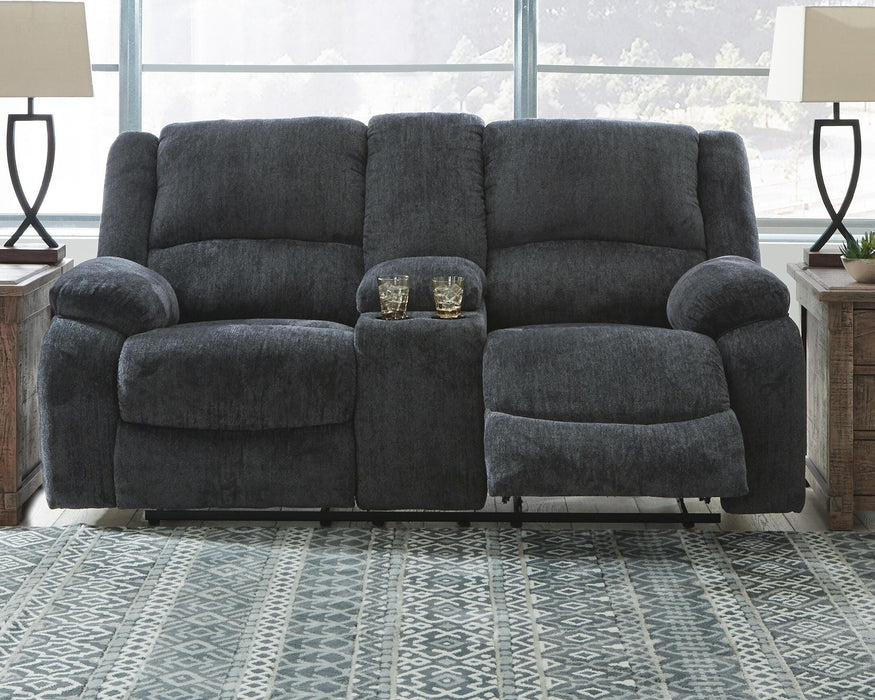 Draycoll Reclining Loveseat with Console - LasVegasFurnitureOnline.com