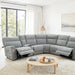 Mattheus Power Sectional with Console + 2 Recliners - Sectional | Las Vegas Furniture Online - View 4