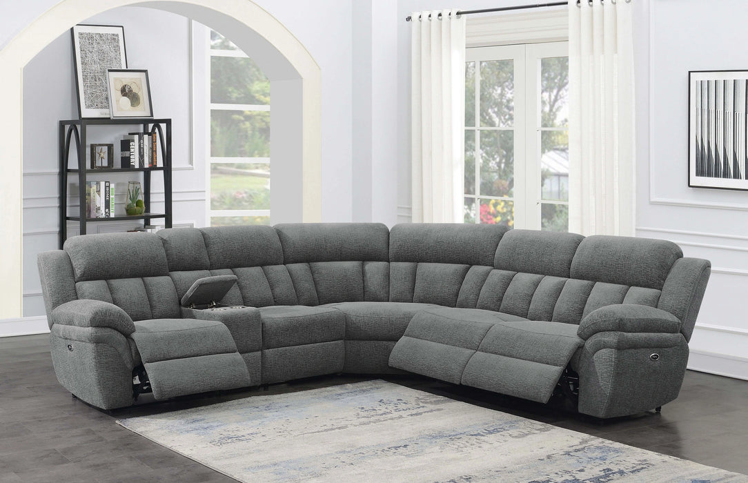 Bahrain Modular Power Reclining Sectional Sofa (Armless Chair, Armless Return Piece, Console, Left Return Piece, Right Return Piece and Wedge)