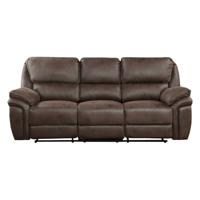8517BRW-3 - Double Reclining Sofa - LasVegasFurnitureOnline.com
