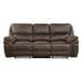 8517BRW-3 - Double Reclining Sofa - LasVegasFurnitureOnline.com