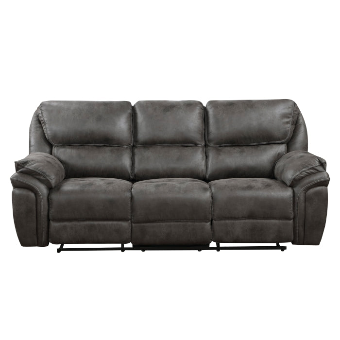 8517GRY-3 - Double Reclining Sofa - LasVegasFurnitureOnline.com