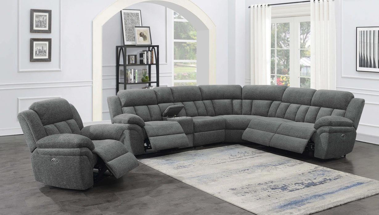 Bahrain Modular Power Reclining Sectional Sofa (Armless Chair, Armless Return Piece, Console, Left Return Piece, Right Return Piece and Wedge)