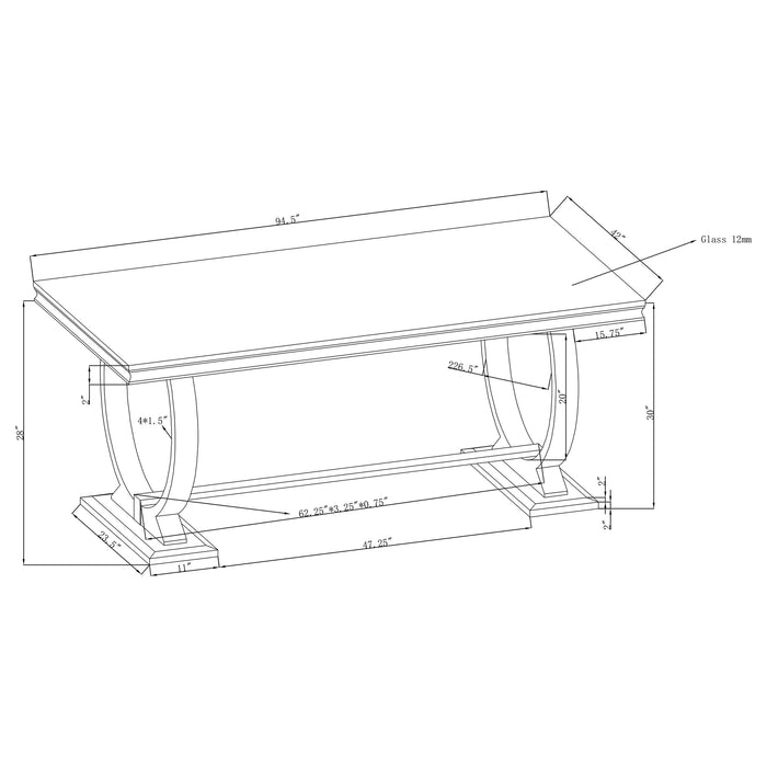 Antoine 7 Pc Dining Set (Table and 6 Chair)