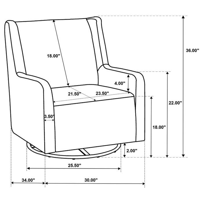 Serra Swivel Glider Chair - LasVegasFurnitureOnline.com
