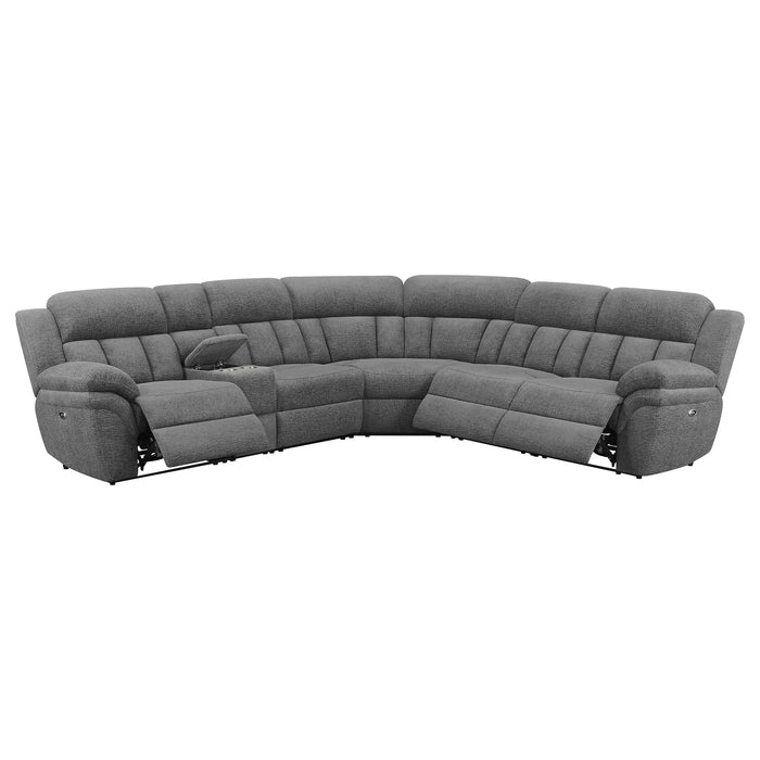 Bahrain Modular Power Reclining Sectional Sofa (Armless Chair, Armless Return Piece, Console, Left Return Piece, Right Return Piece and Wedge)