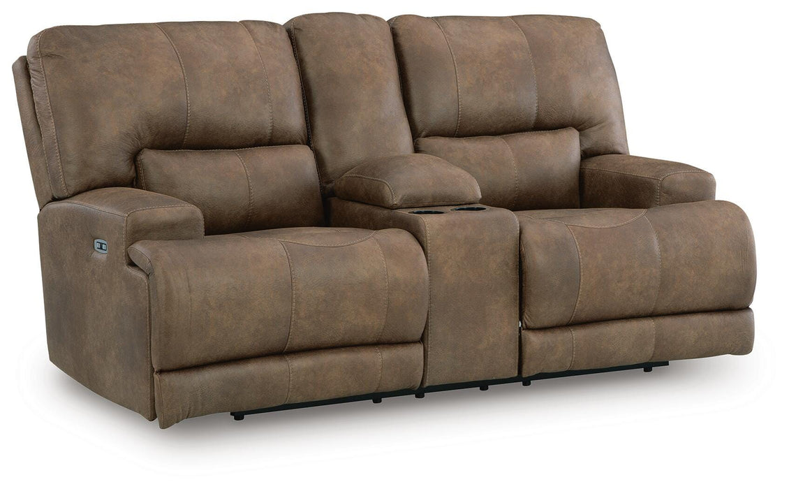 Beckley Place Power Reclining Loveseat with Console - LasVegasFurnitureOnline.com