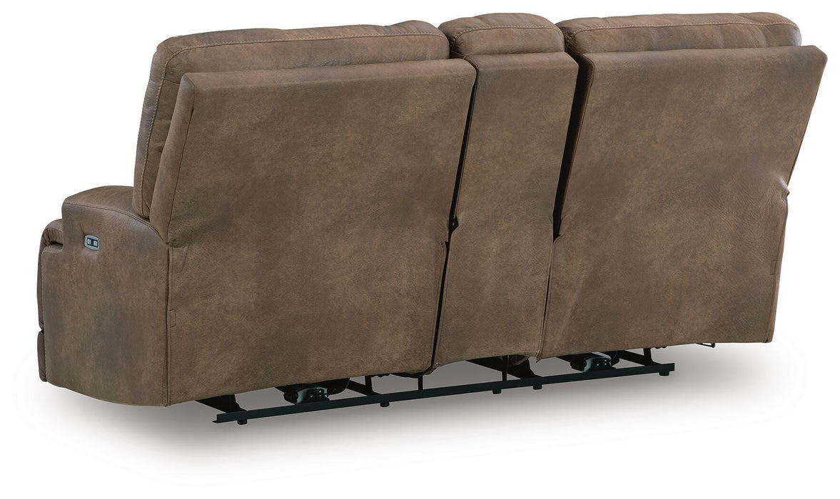 Beckley Place Power Reclining Loveseat with Console - LasVegasFurnitureOnline.com