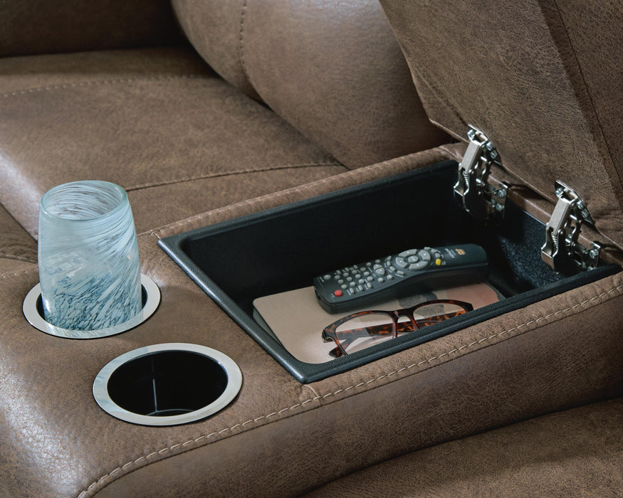 Beckley Place Power Reclining Loveseat with Console - LasVegasFurnitureOnline.com
