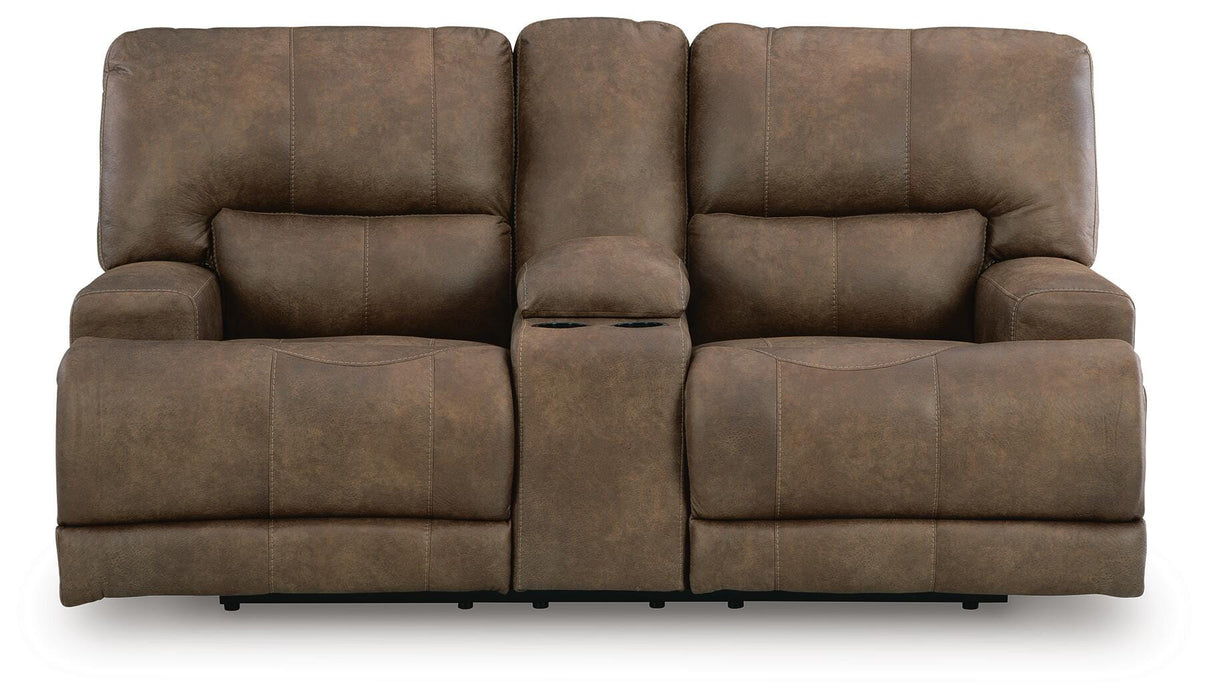 Beckley Place Power Reclining Loveseat with Console - LasVegasFurnitureOnline.com