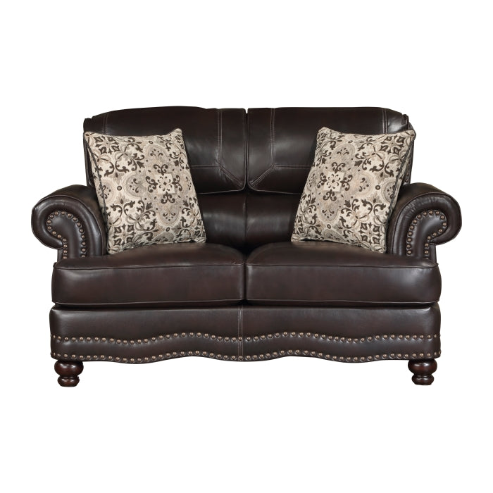 9268BRW-2 - Love Seat - LasVegasFurnitureOnline.com