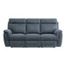 9301BUE-3 - Double Reclining Sofa with Center Drop-Down Cup Holders - LasVegasFurnitureOnline.com