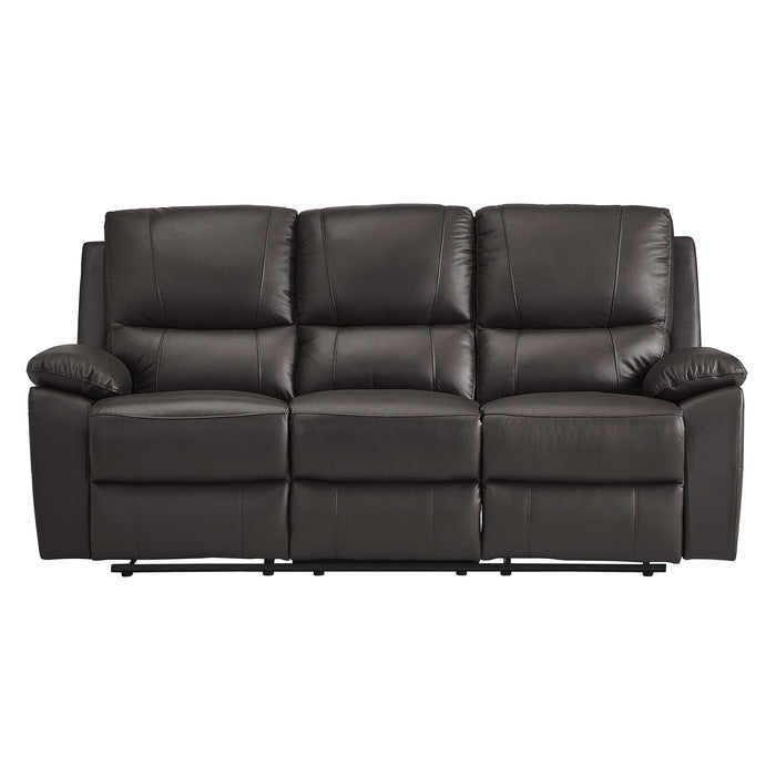 9368BRW-3 - Double Reclining Sofa - LasVegasFurnitureOnline.com