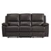 9368BRW-3 - Double Reclining Sofa - LasVegasFurnitureOnline.com