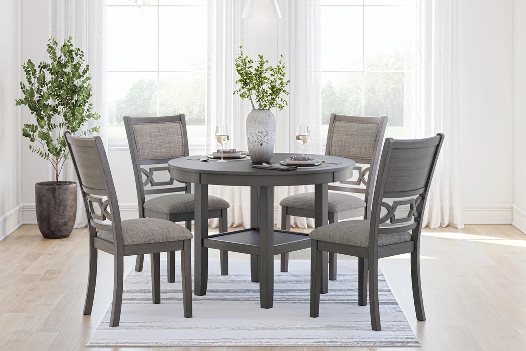 Wrenning Dining Table and 4 Chairs (Set of 5) - Dining Room Set | Las Vegas Furniture Online - View 2