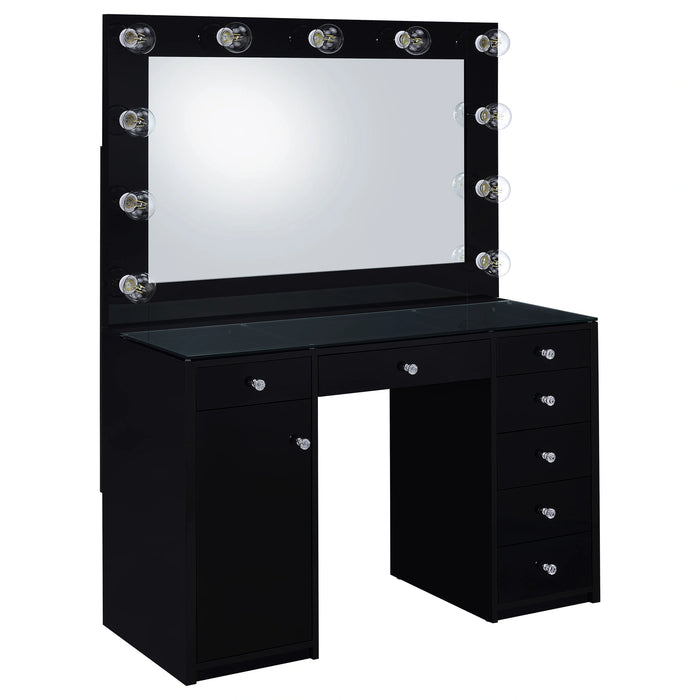 Acena Makeup Vanity Table with LED Mirror Set