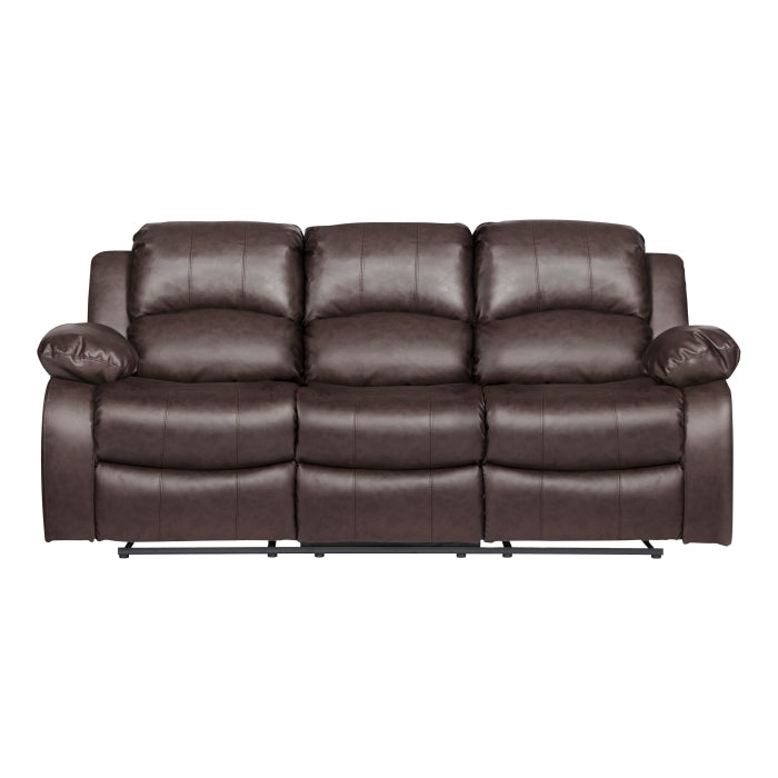 9700BRW-3 - Double Reclining Sofa - LasVegasFurnitureOnline.com