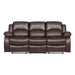 9700BRW-3 - Double Reclining Sofa - LasVegasFurnitureOnline.com