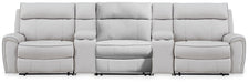 Social Pointe Reclining Sectional with Storage Consoles - LasVegasFurnitureOnline.com