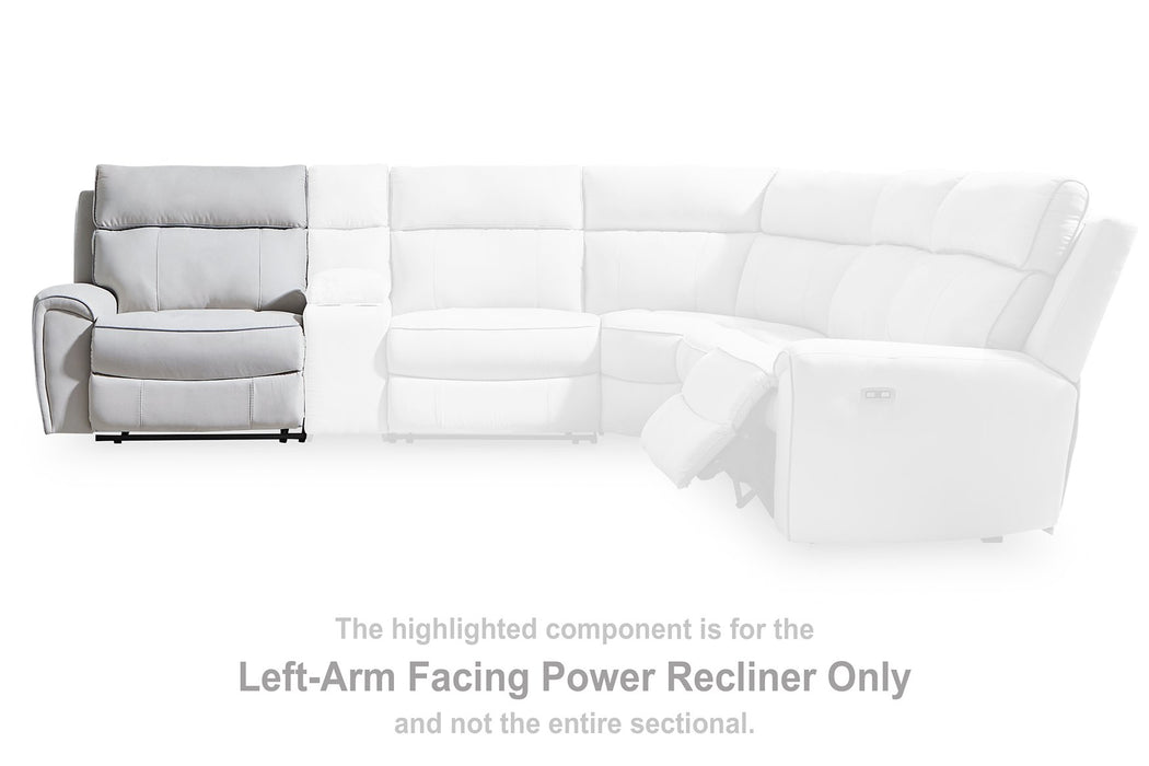 Social Pointe Reclining Sectional with Storage Consoles - LasVegasFurnitureOnline.com