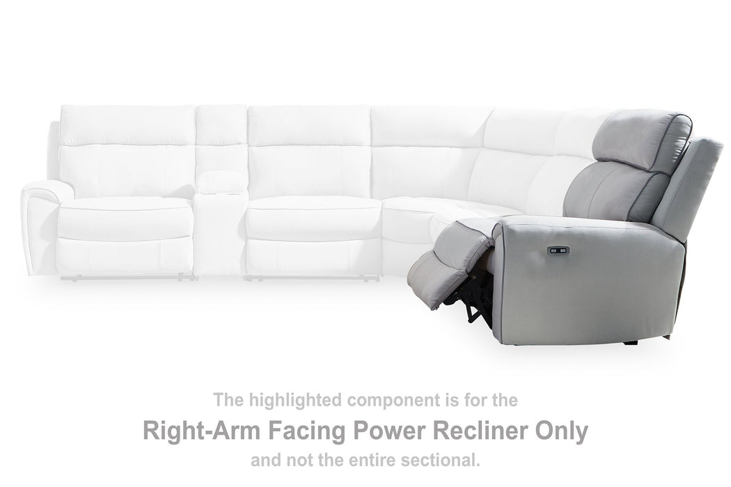 Social Pointe Reclining Sectional with Storage Consoles - LasVegasFurnitureOnline.com