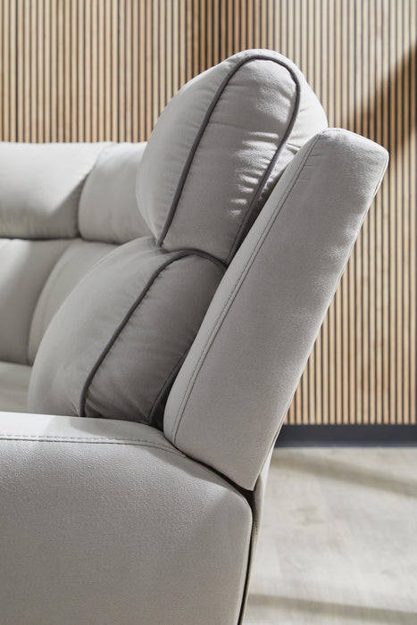 Social Pointe Reclining Sectional with Storage Console - LasVegasFurnitureOnline.com
